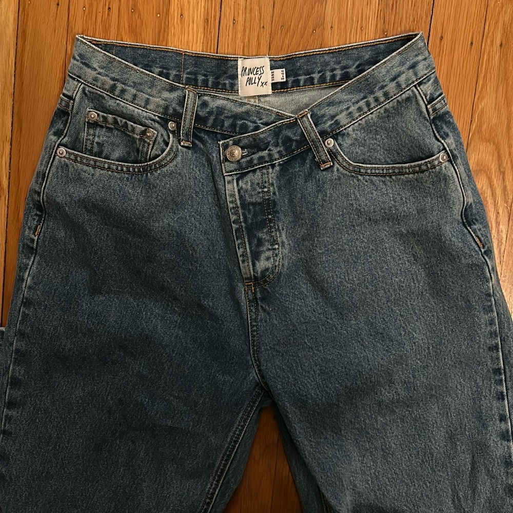 Princess Polly asymmetrical jeans